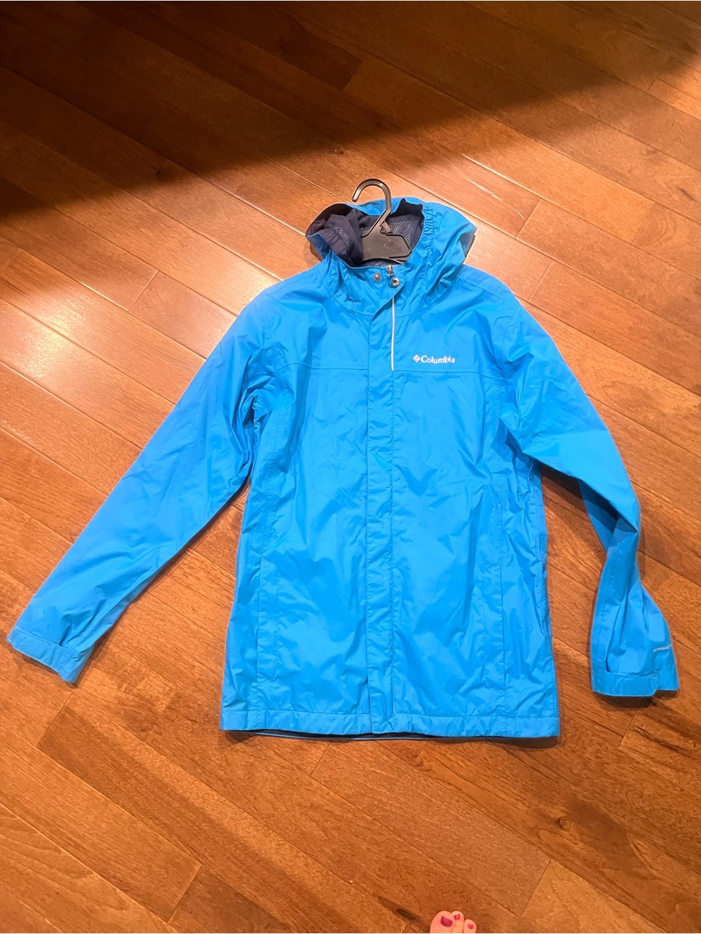 Columbia Bright Blue Hooded Waterproof Jacket